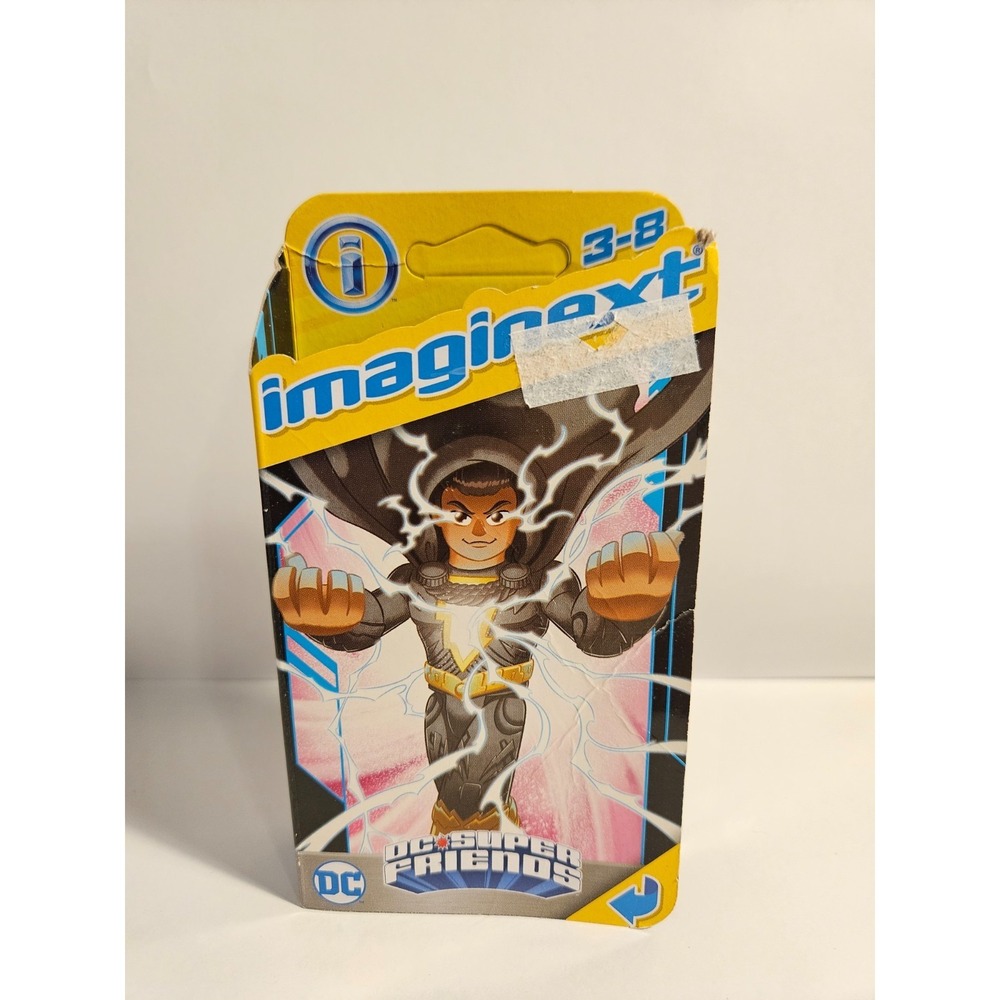 Imaginext DC Super Friends Black Adam Figure GYV24 Black Gold Hooded Cape NIB